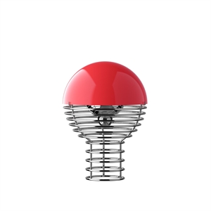 Verner Panton Wire Draagbare Lamp Rood