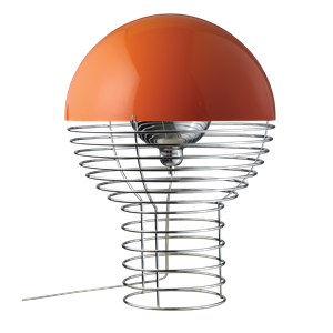 Verpan Wire Tafellamp Ø40 Chroom/ Oranje